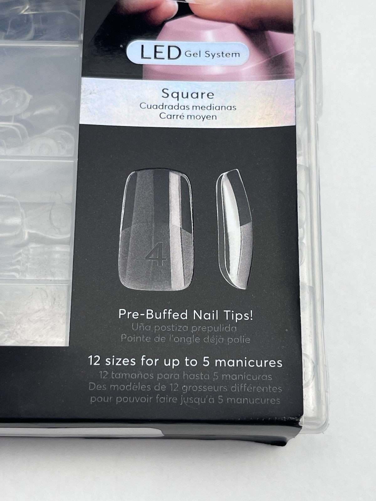 New 2-pk(240Nails) Dashing Diva GelXtend Clear Square Soft Gel Nail Extension