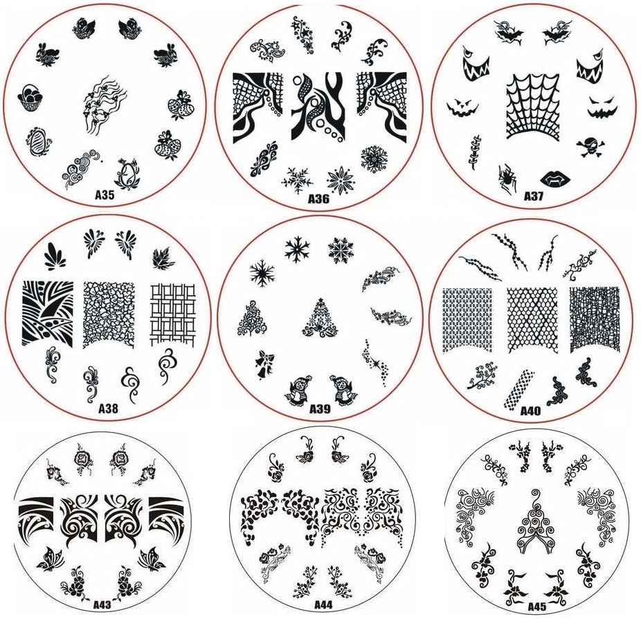 PICK 3 – A Series Image Plate of Your Choice for Stamping Nail art Designs XL