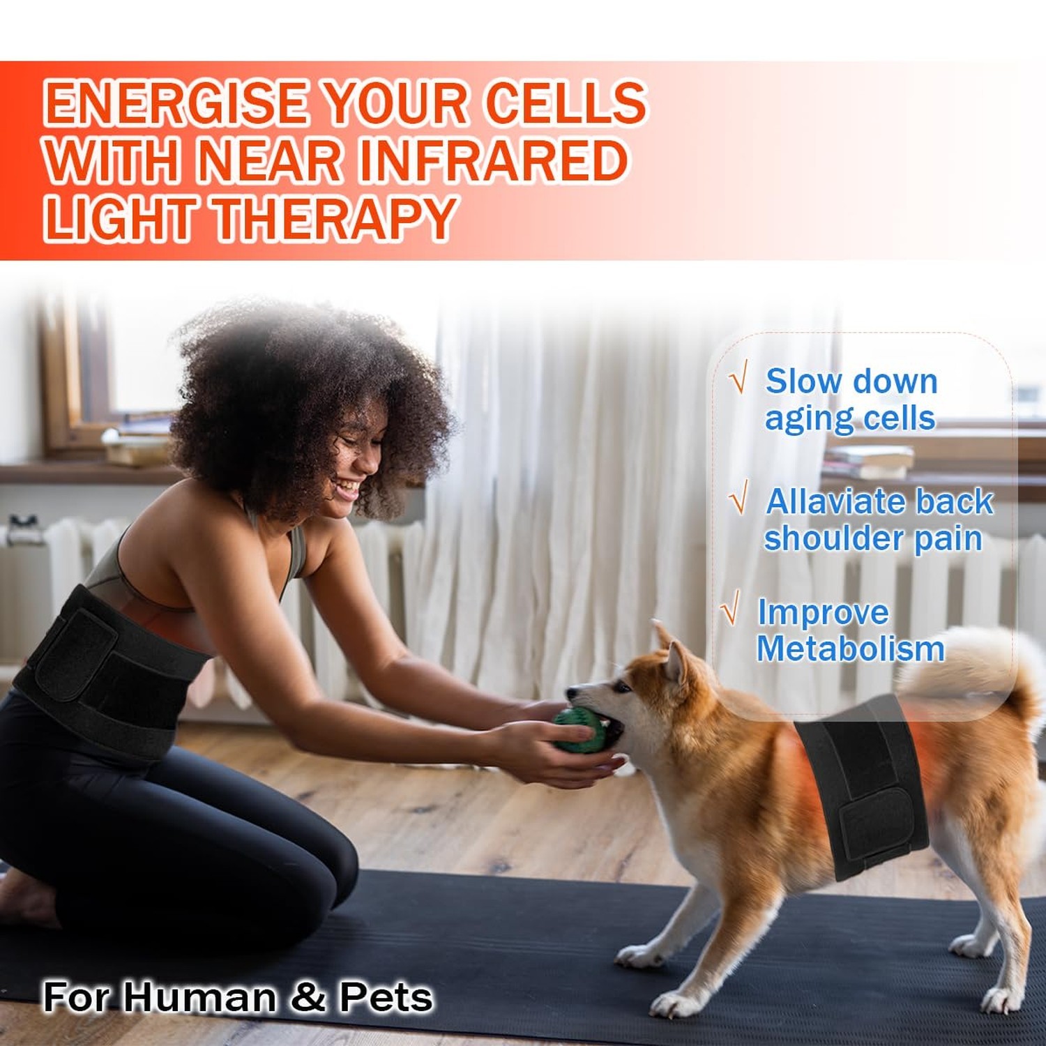 Red Light Therapy Infrared Light Therapy Pad for Body Pain NIR Deep Therapy f…