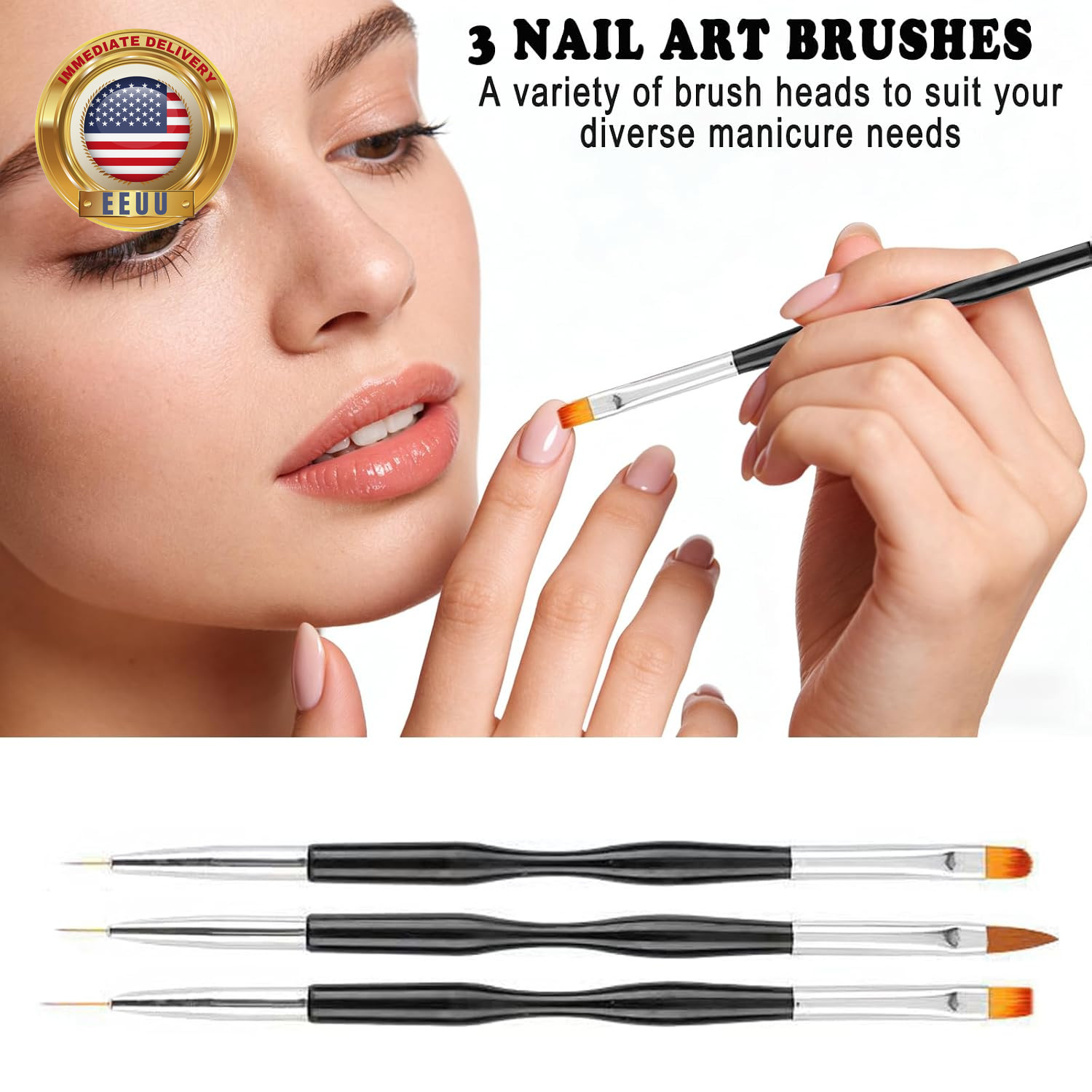 Nail Art Tool, 5 Pcs Nail Dotting Pens, 3 Pcs Nail Brushes and Nail Liner Pens,