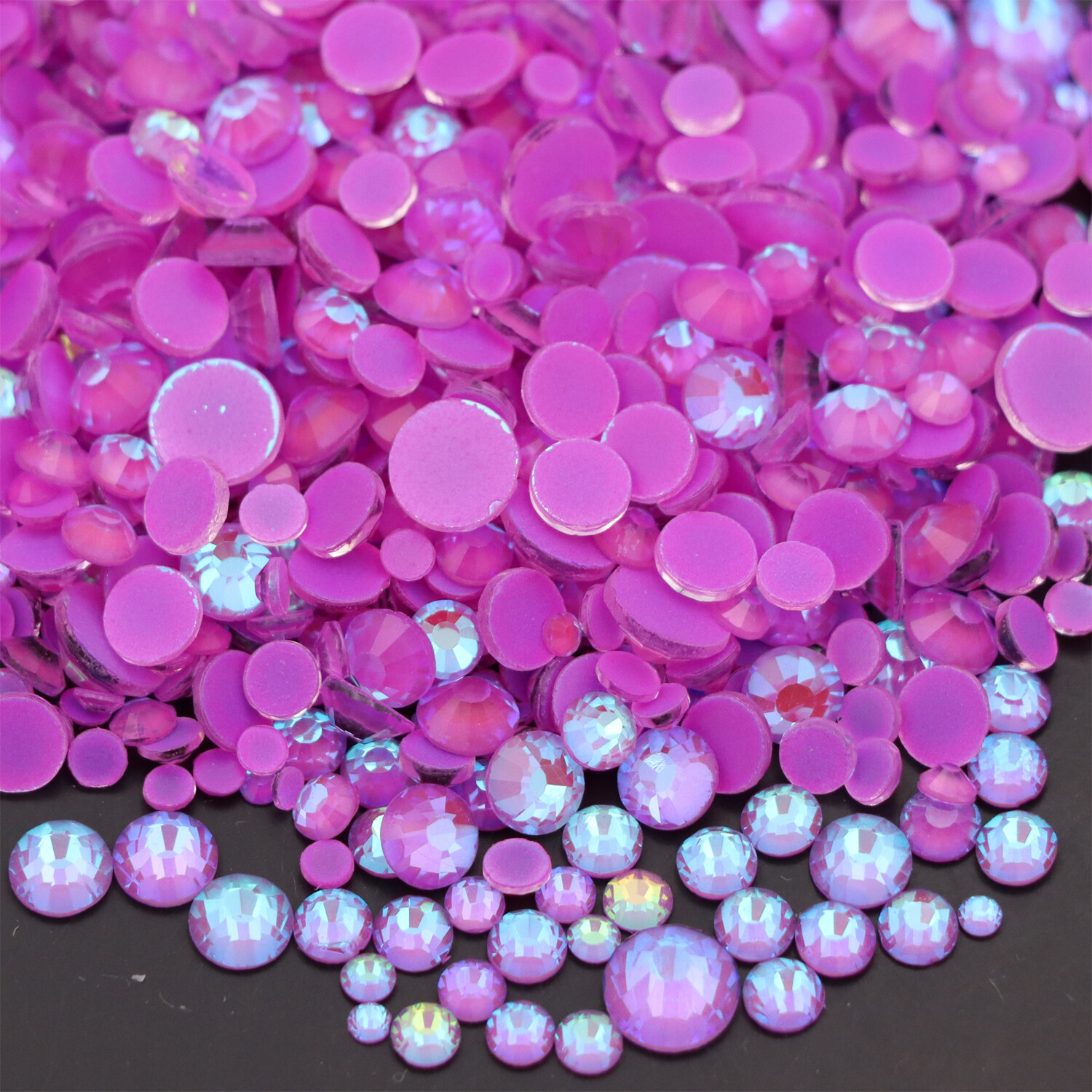 Neon Rhinestones Non Hotfix Flatback Stones Luminous Fluorescence Crystals