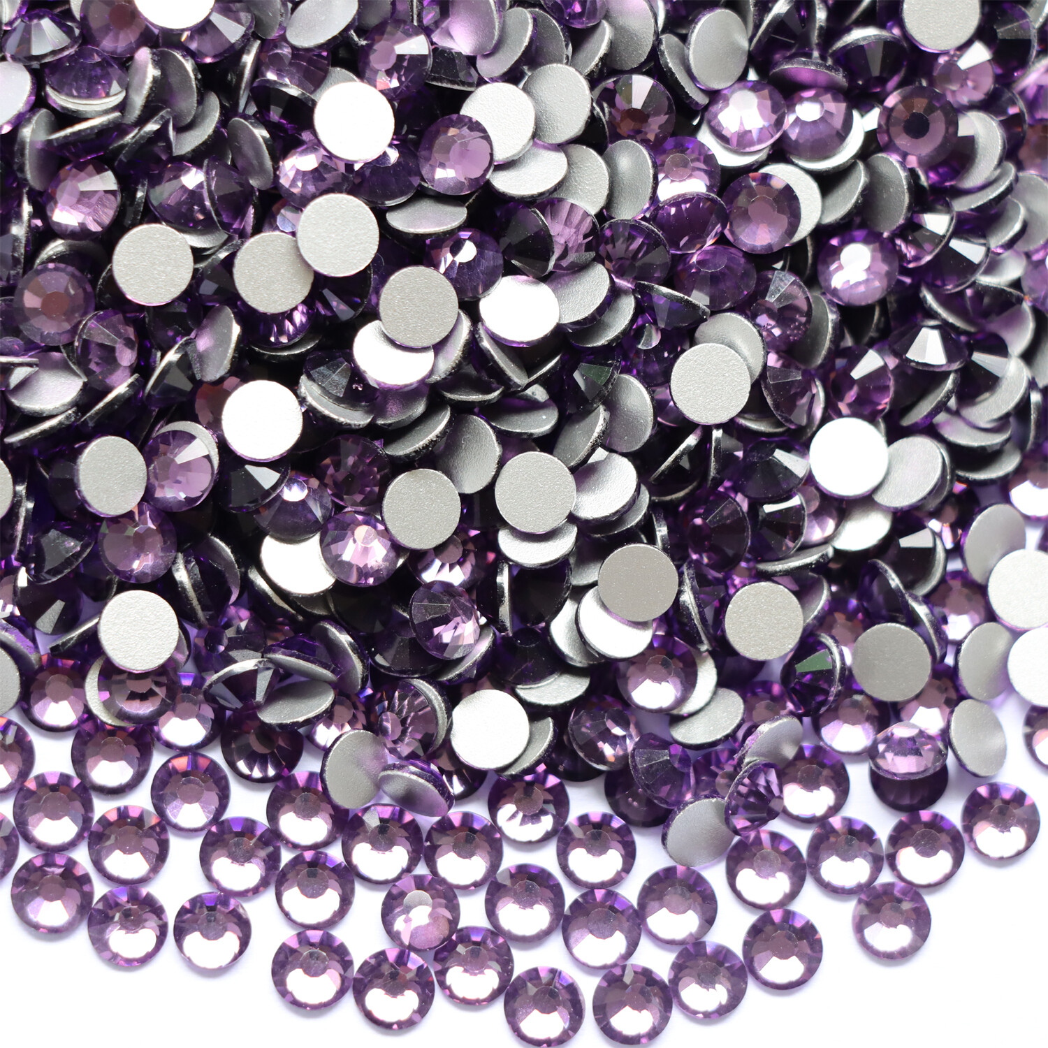 Glitter Crystal AB Flatback Clear Non Hot Fix Nail Art Rhinestones Decorations