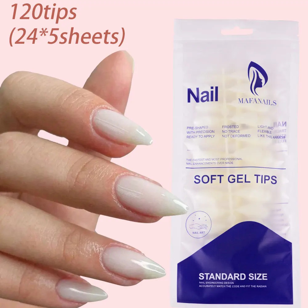 240/120Pcs Colorful French Press On Nails Short Square Full Cover Fake Nail Tips