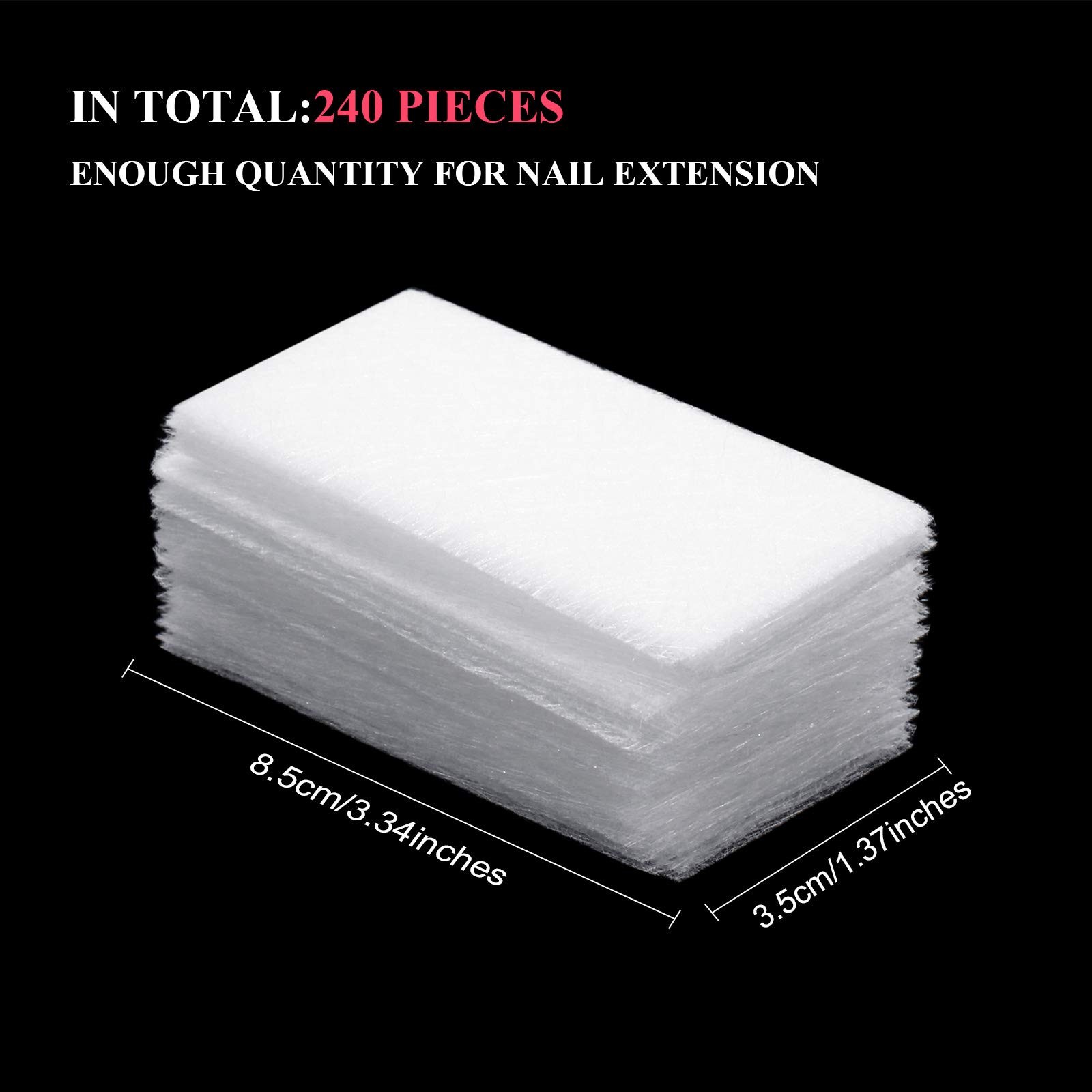 240 Pcs Silk Nail Extension Wrap Fiberglass Nail Wrap for Splits Breaks Repair