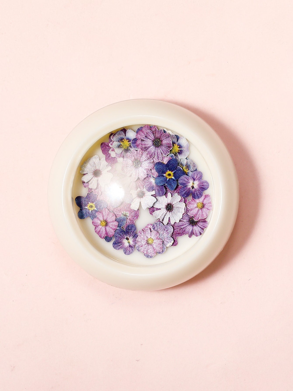 1box Purple Flower Shaped Nail Art Decoration Nail Art Charms Manicure