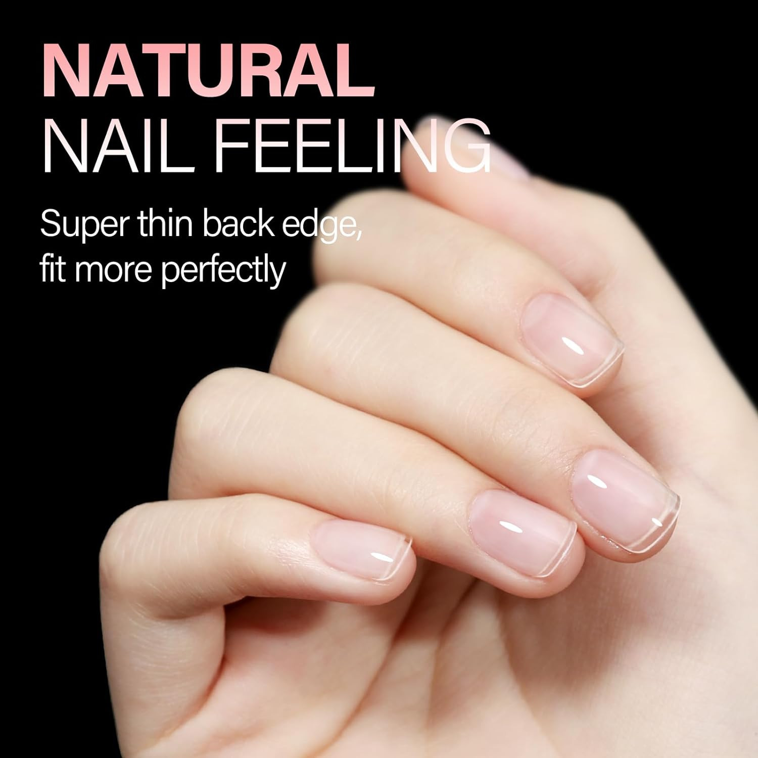 Extra Short Square Nail Tips Full Cover Clear Matte Press On False Nails 216 Pcs