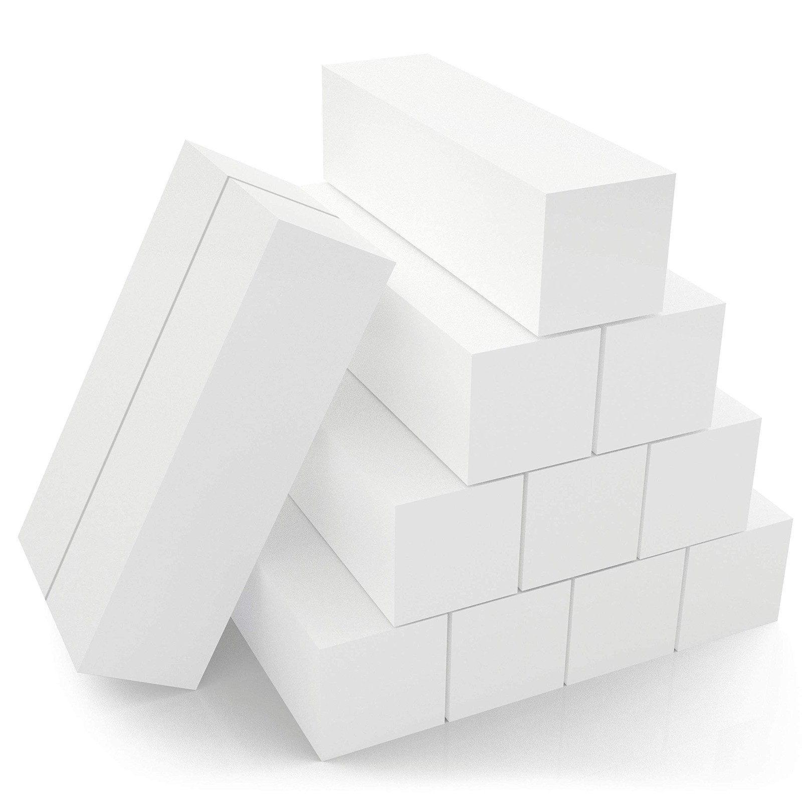 12-Pack, Nail Buffer Blocks for Natural and Acrylic Nails, 4 Sided, Medium Gr…