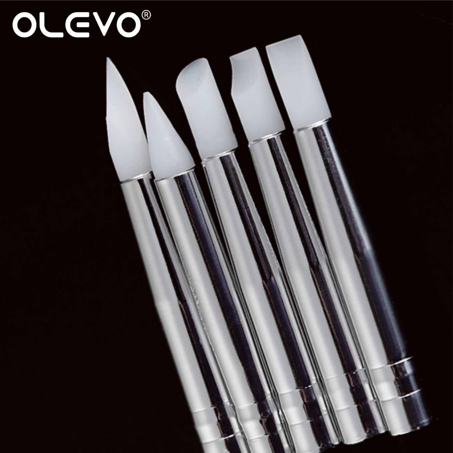 5 pcs Brushes UV Gel Brush Nail Painting Drawing Liner Flat Nail Art Display