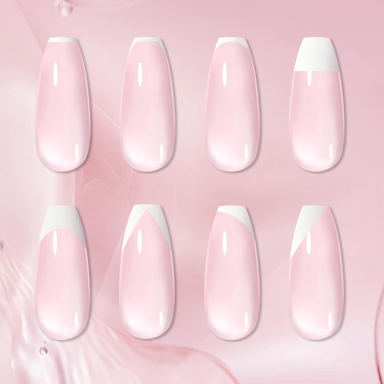 Born Pretty French Manicure Kit, Nail Stamper Milky Pink,White,Nail