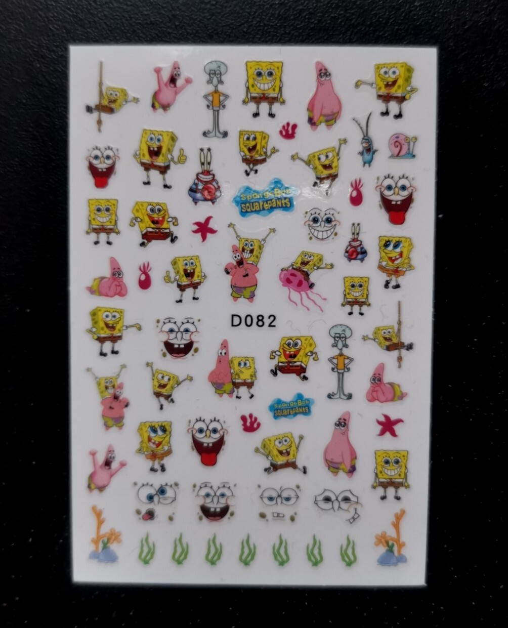 1 x SpongeBob Squarepants Nail Stickers Patrick, Gary Nail Art 9.5cm x 6.5cm