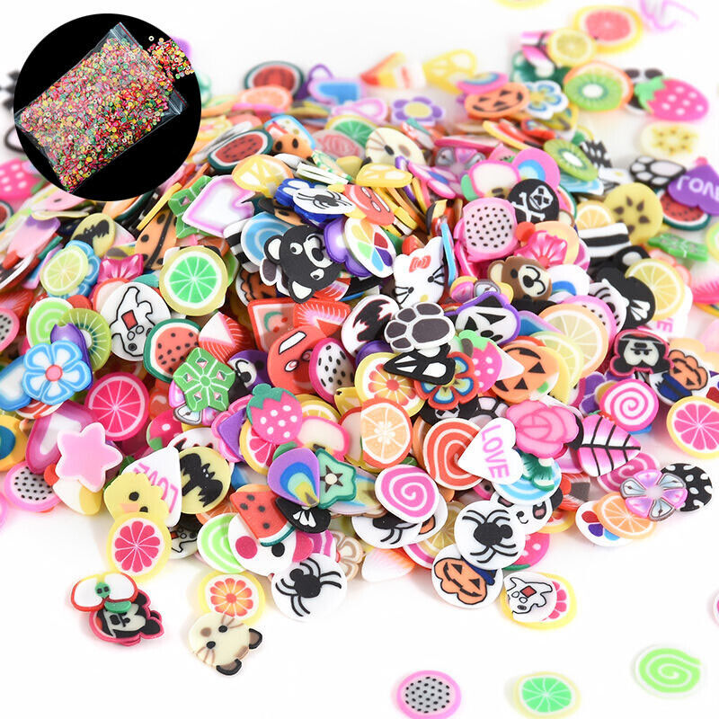 Nail Smile DIY Fruit Slices Polymer 3D Slice 1000pcs Art Decoration Clay