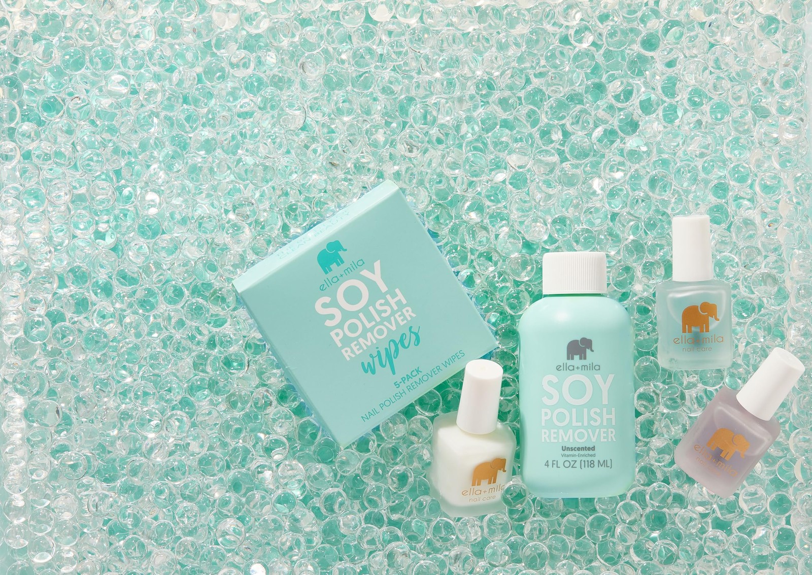 ella+mila Soy Nail Polish Remover – Unscented, 4 Fl Oz (Pack of 1)