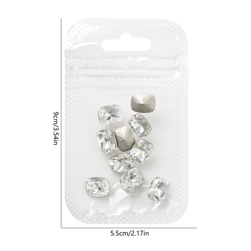 10x Irregular Shape Nail Rhinestones Nails Art Charms Heart Nail Crystals Gems