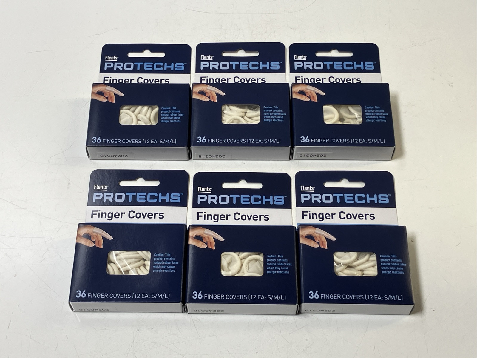 Lot Of (6) First Aid Finger Covers Protects Finger While Healing, 36 Count Each