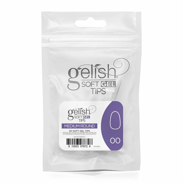 Harmony Gelish Soft Gel Tips Medium Round 50ct Refill *Choose one Size*