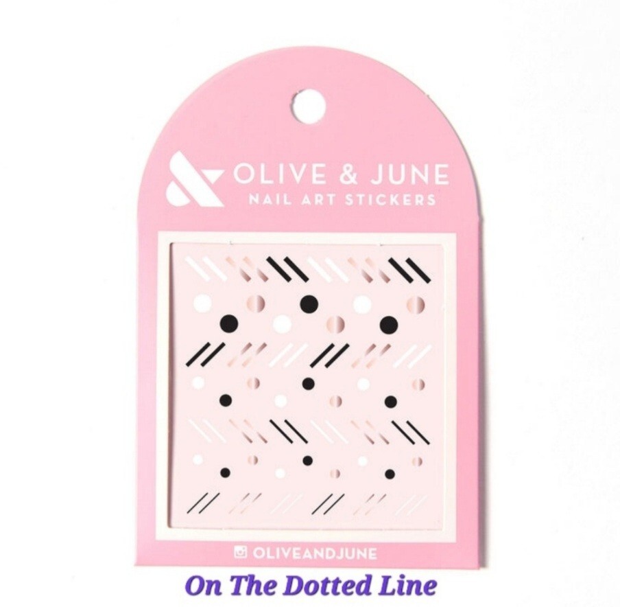 NWT OLIVE & JUNE Nail Art Stickers: ON THE DOTTED LINE!
