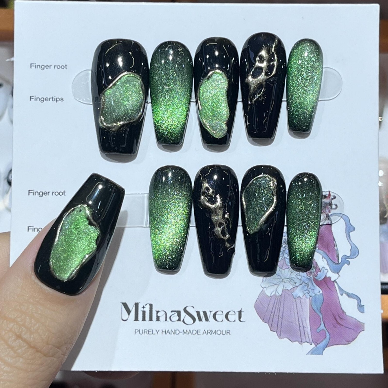 Press on Nails Handmade Fake Fingernails Gel Polish