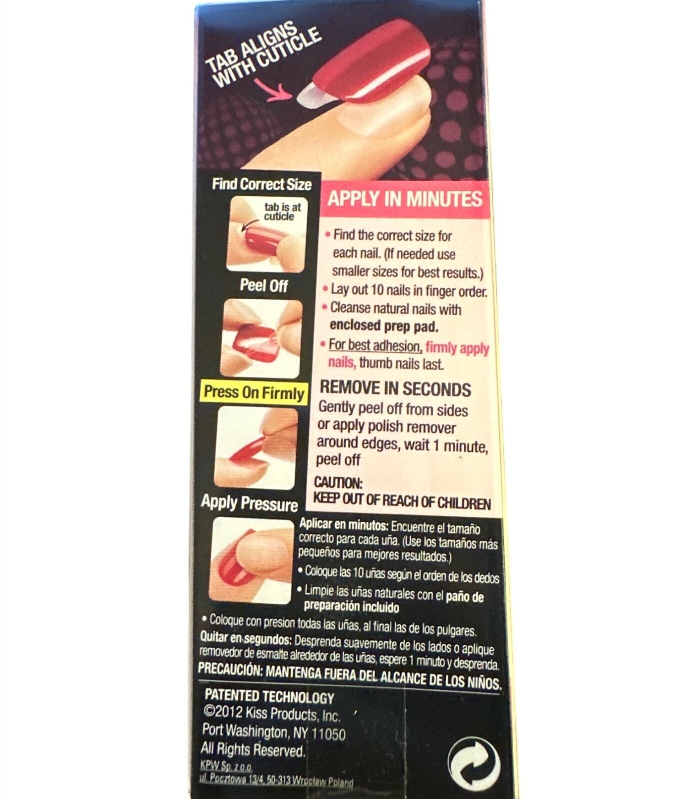 Impress Press-On Manicure Nails Pink & Black Zebra Print 24 Nails LIL DRUMR GIRL