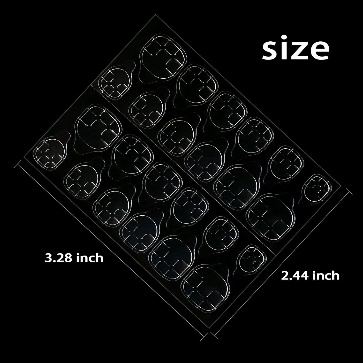 288pcs 12 Sheets Adhesive Tabs Waterproof Breathable Glue Tabs Double-Sided N…