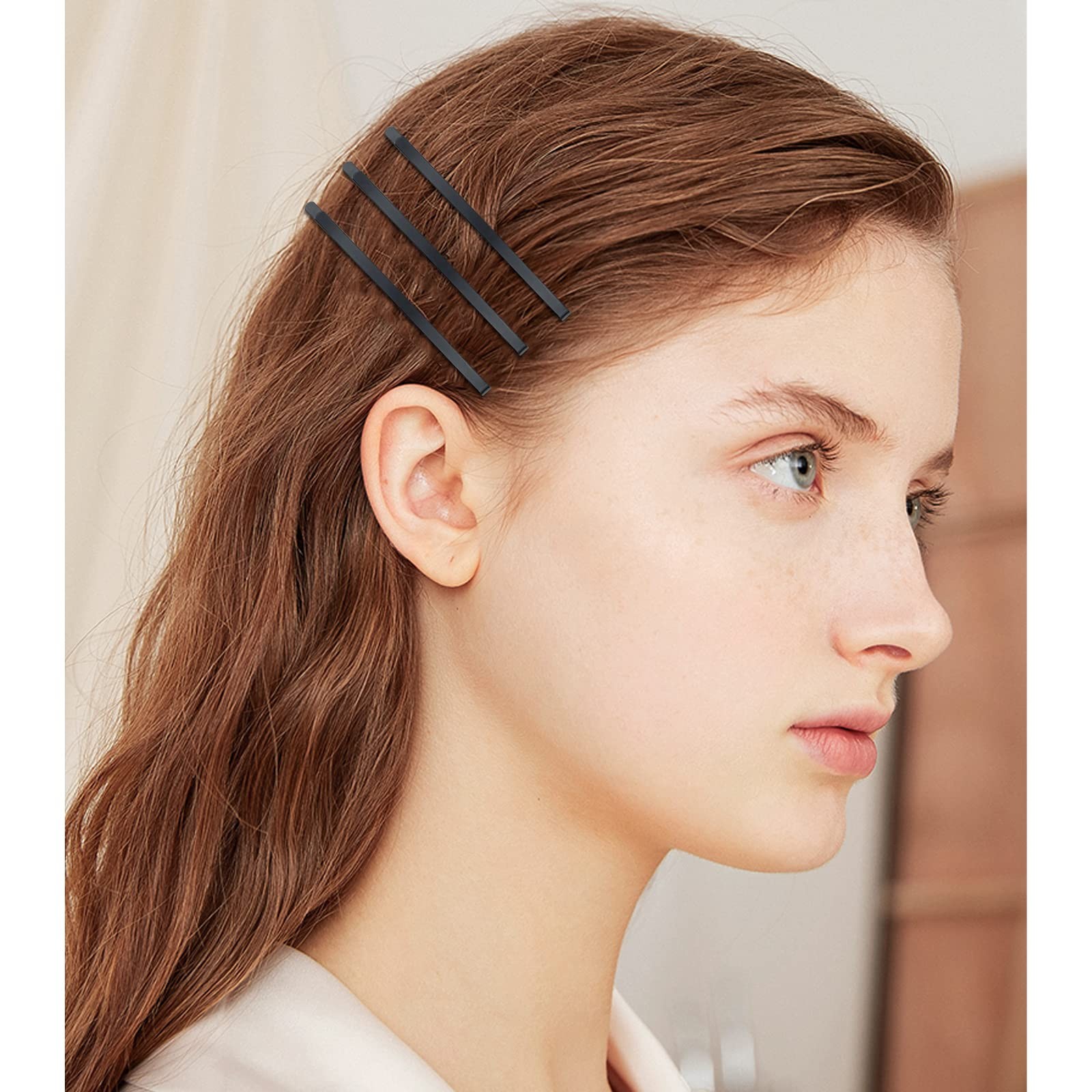 50 Black Jumbo Bobby Pins, 3.34 Inch Metal 1 Count (Pack of 50), 3.34″