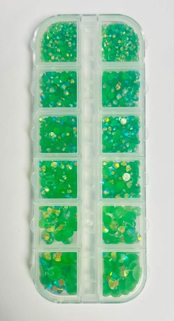Multicolor Resin Rhinestones Flat Back Round Jewelry Crafting Gems Multipack Kit