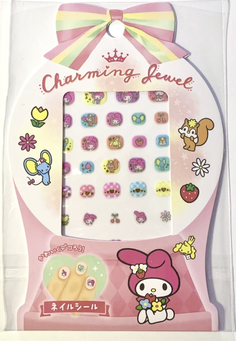 Sanrio Nail Stickers My Melody Decals Art For Gels Acrylic, Limited Edition