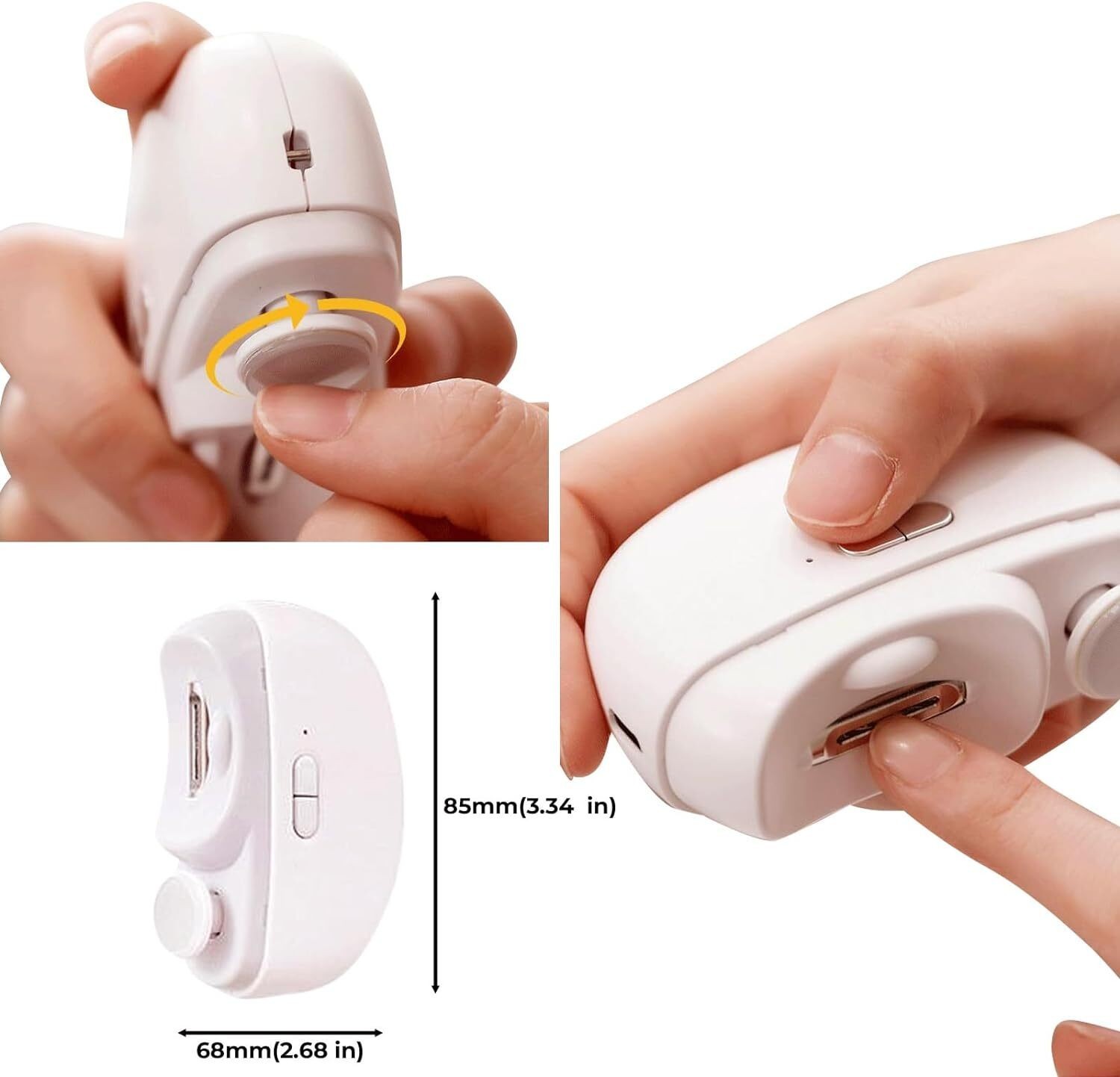 Electric Nail Clipper 2 in 1 Automatic Nail Trimmer Nail Polisher for Adults Kid