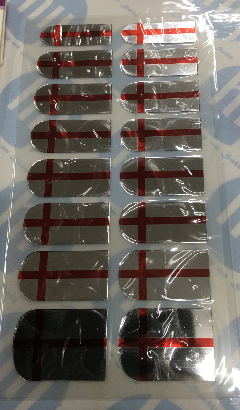 # Nail Foil England flag design 16 Pieces Nail Art *new*