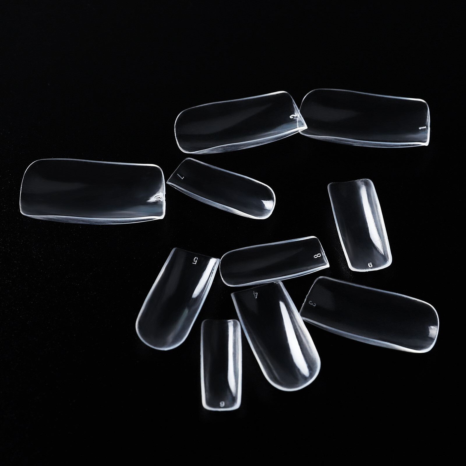 100 Pcs False Acrylic French Half Cover Artificial Fake Nails Tips Clear Natural