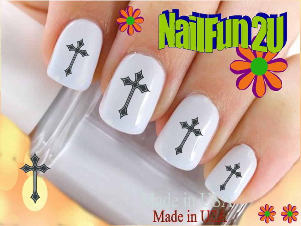Nail Art 531 IMAGE Tribal Cross Symbol WaterSlide Nail Decals Transfers Sticker