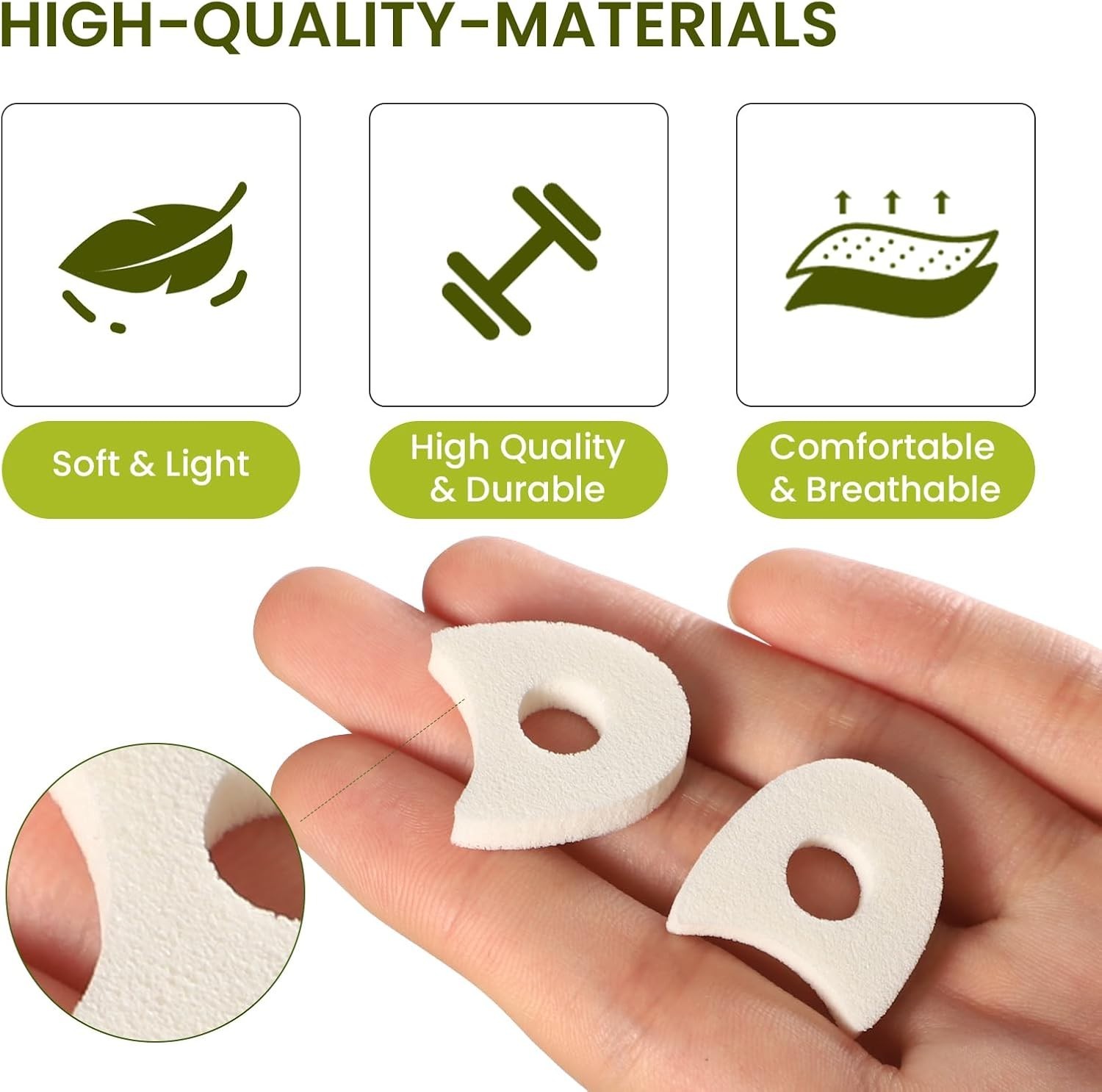 50 Pack Foam Toe Separators – Correct Overlapping Toes and Reduce Friction – …