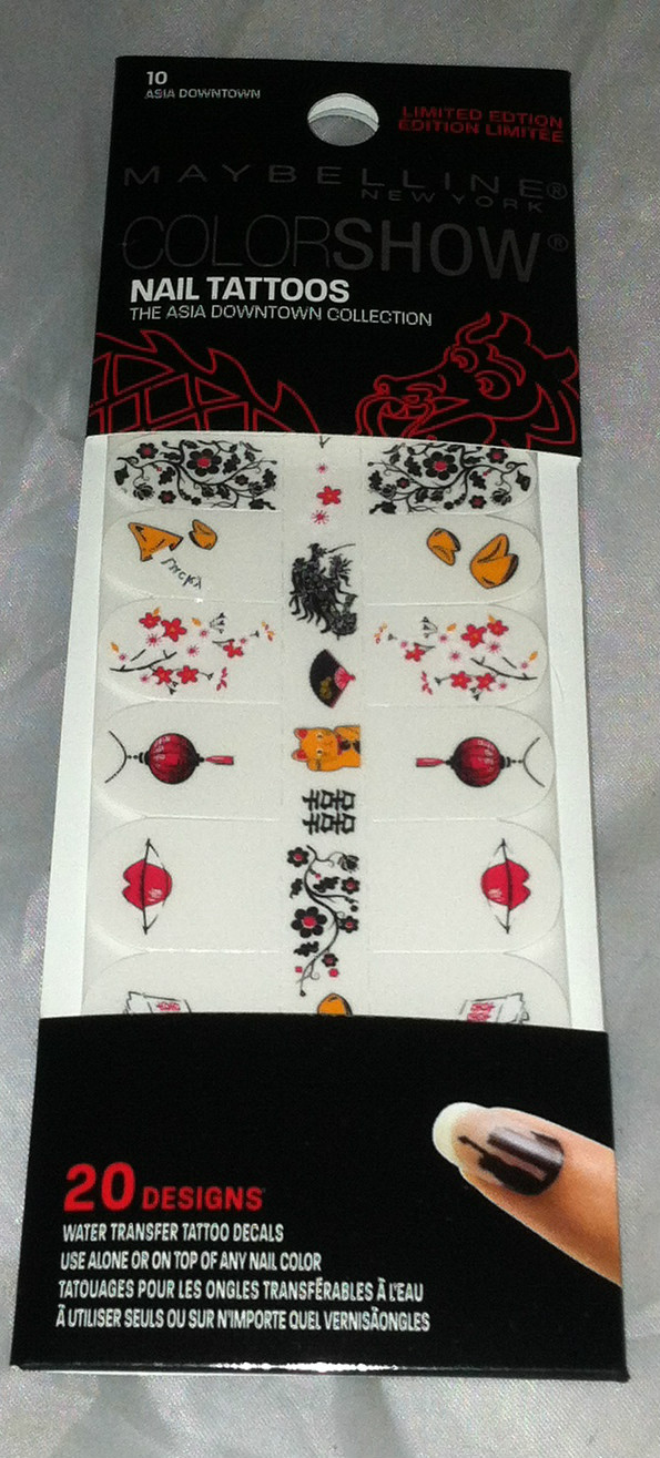Maybelline Color Show Nail Stickers/Tattoos * 10 ASIA DOWNTOWN * Limited Edition