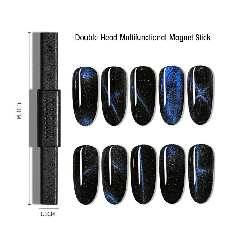 6Pcs Nail Magnet Tool Set With Double Head Flower Design Fr Cat Eye Use DIY S3T1