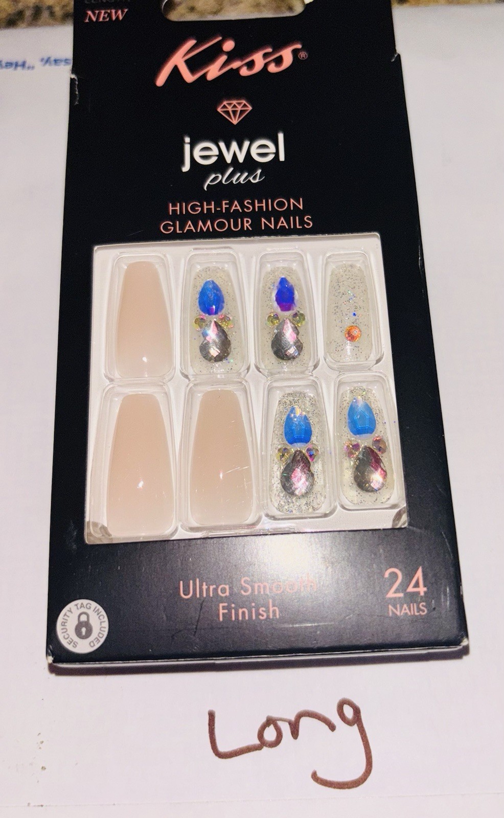 3 Packs KISS Classy Premium Nails Jeweled Glamor Jewel Ultra Smooth New Variety