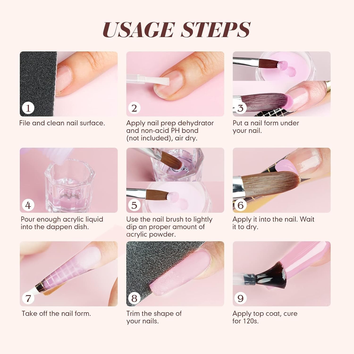 Saviland Acrylic Powder & Liquid Nail Art Kit – Non-Toxic & Easy to Apply