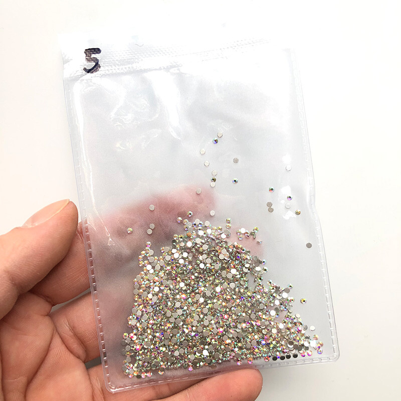 Top quality 1440pcs Crystal AB Rhinestones Flat Back Gems 3D Nail Art Decoration