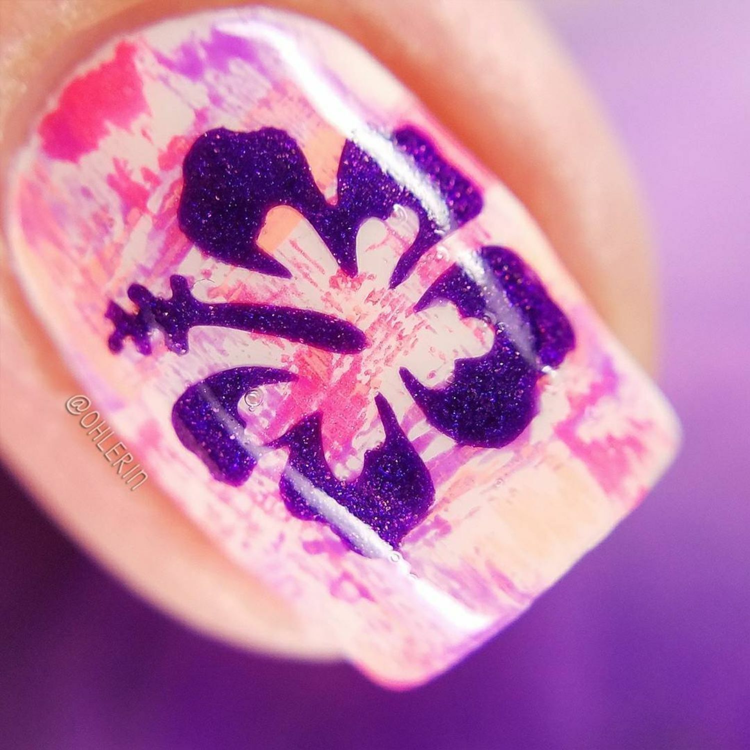 Hibiscus Stencils for Nails, Nail Stickers, Nail Art, Nail Vinyls
