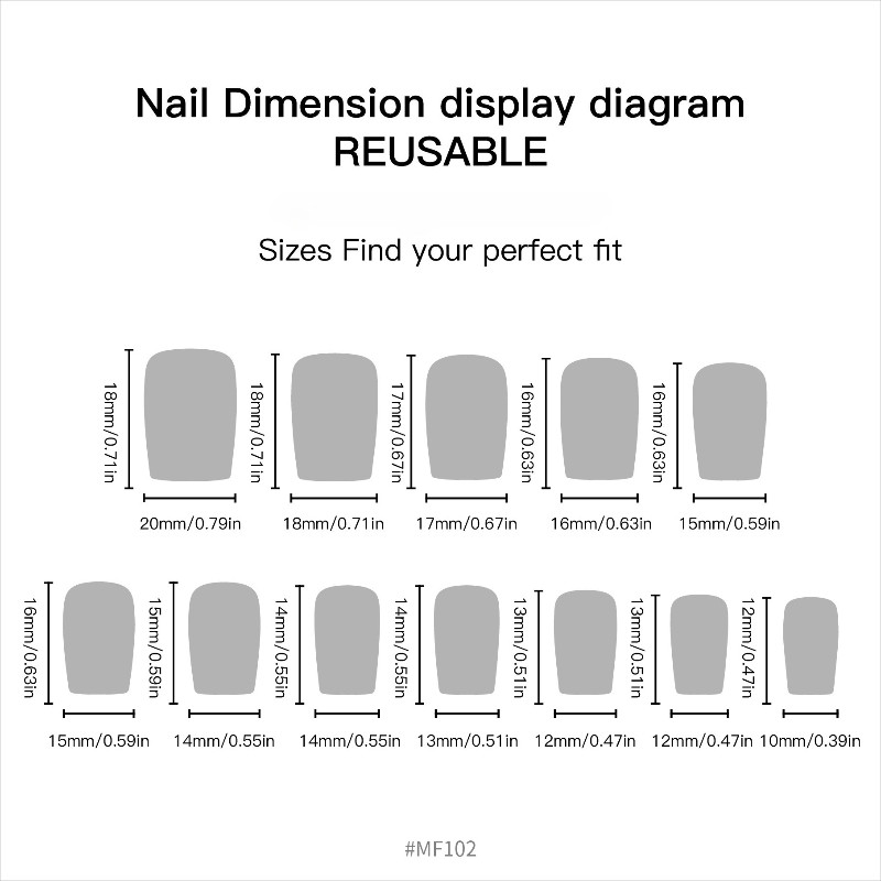 48 Pcs Pastel Floral Color French Short Square Press on Nails, Soft Fake Nails