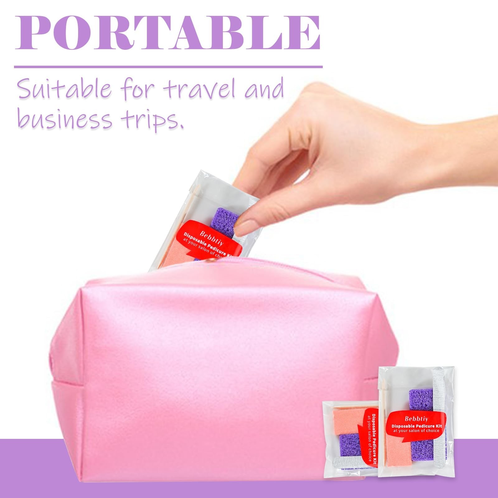 Disposable Pedicure Kit Sets, 4 in 1 Nail Salon Manicure Pedicure Kit Profess…