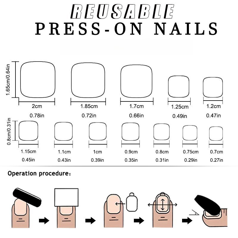 48pcs-Bright Multicolor Fake Toenails, Glossy Rainbow Press on Tips for Summer