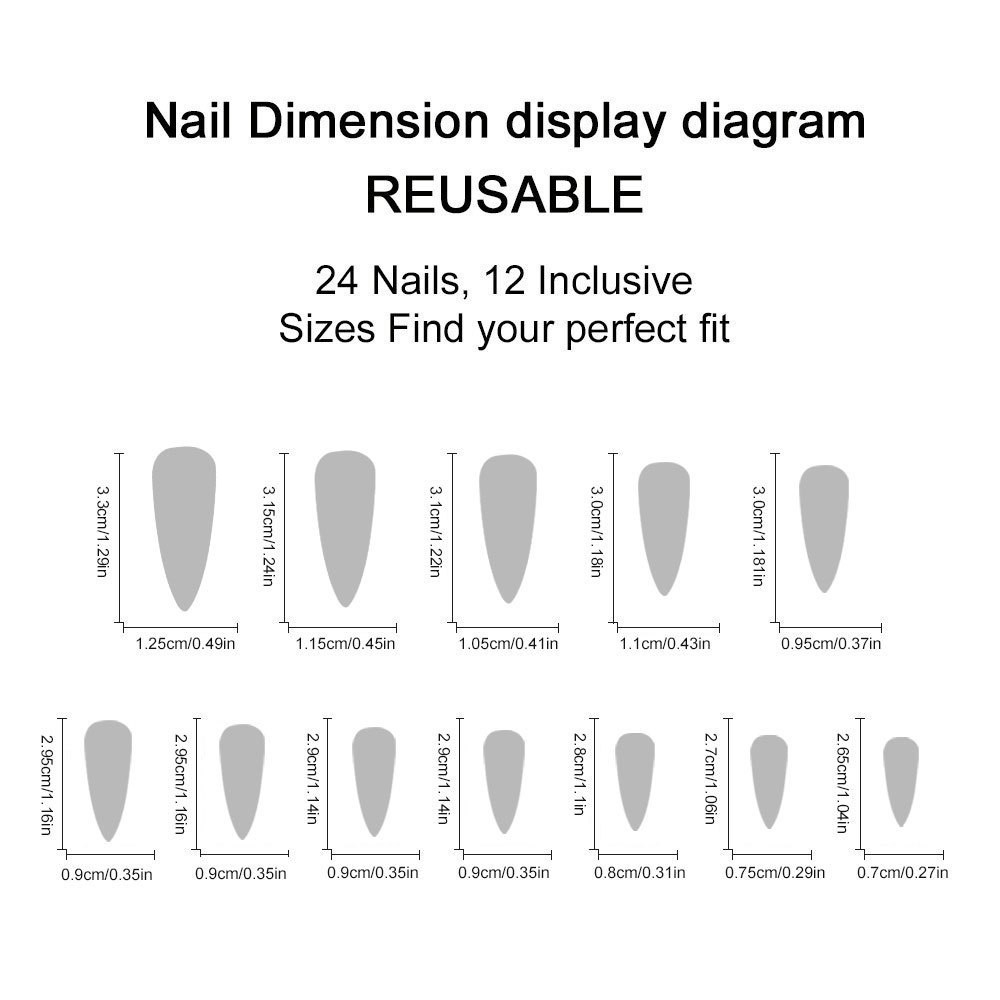 24Pc Stiletto Purple Black Gradient Press on Nails Gothic Tribal Edgy Party Wear