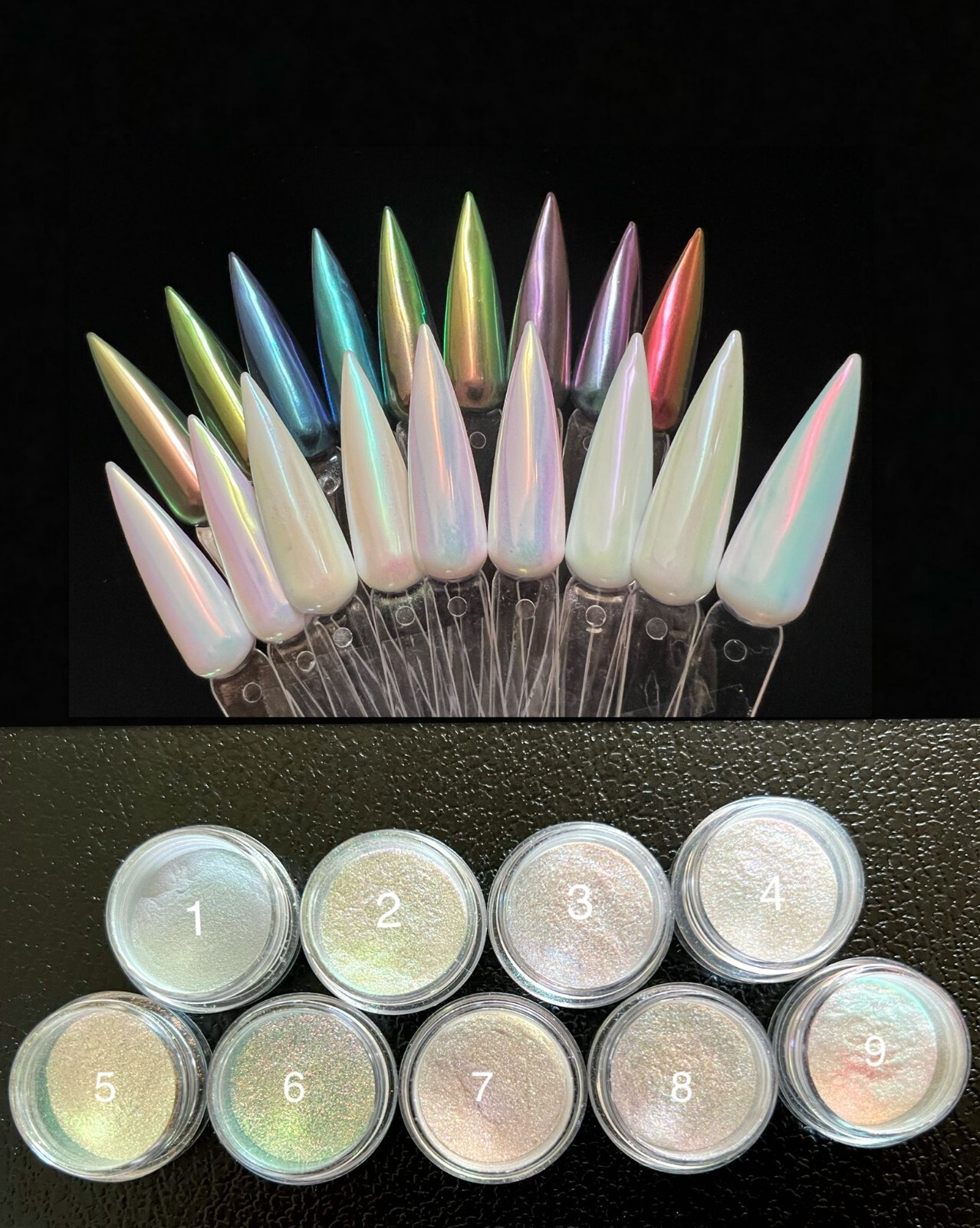 Chameleon Nail Chrome Powder Rainbow Aurora Effect Mirror Nails Powders Colours