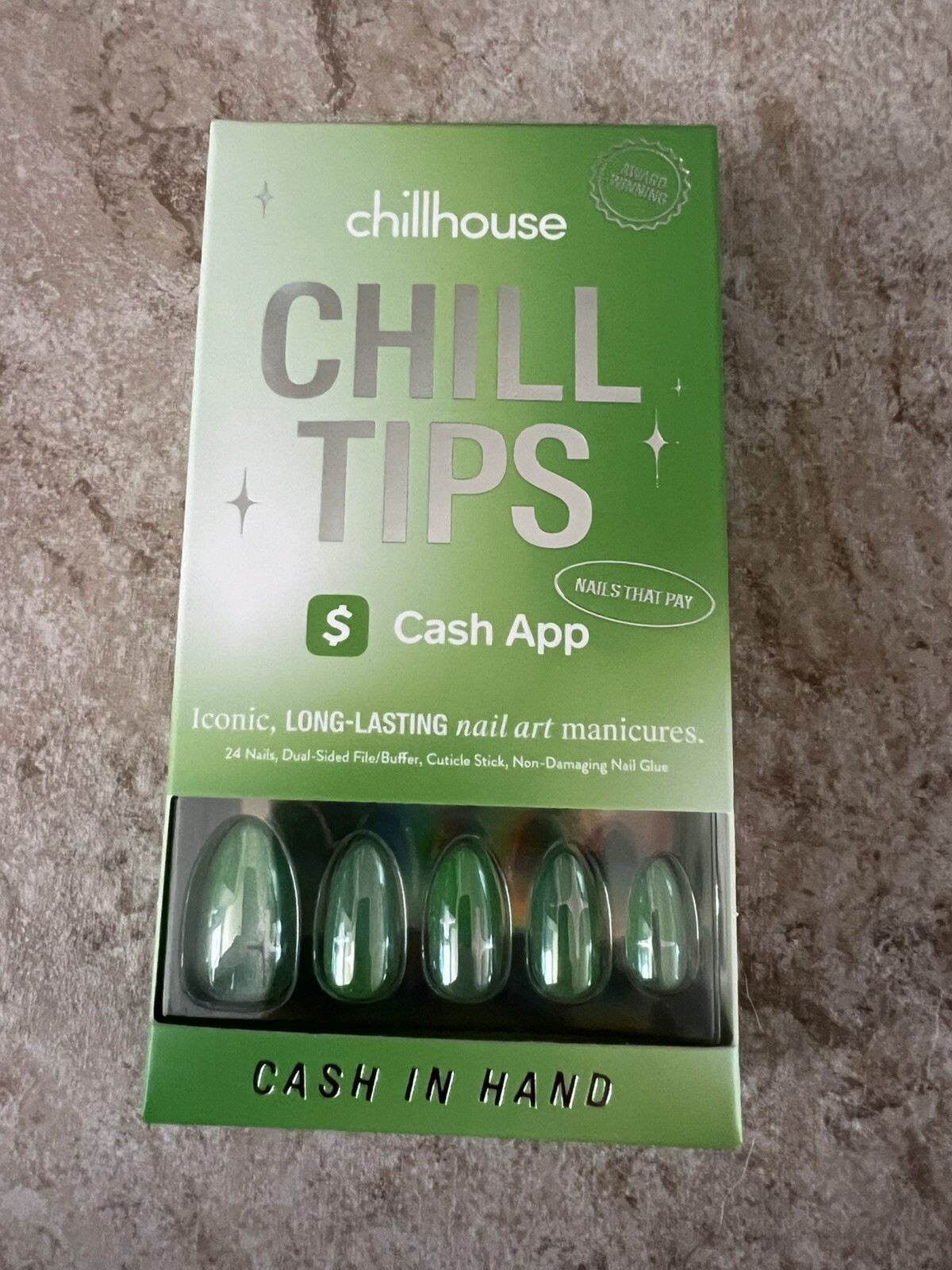 NEW Chillhouse Chill Tips Nail Art Press Ons Cash App Exclusive 24 nails Wand