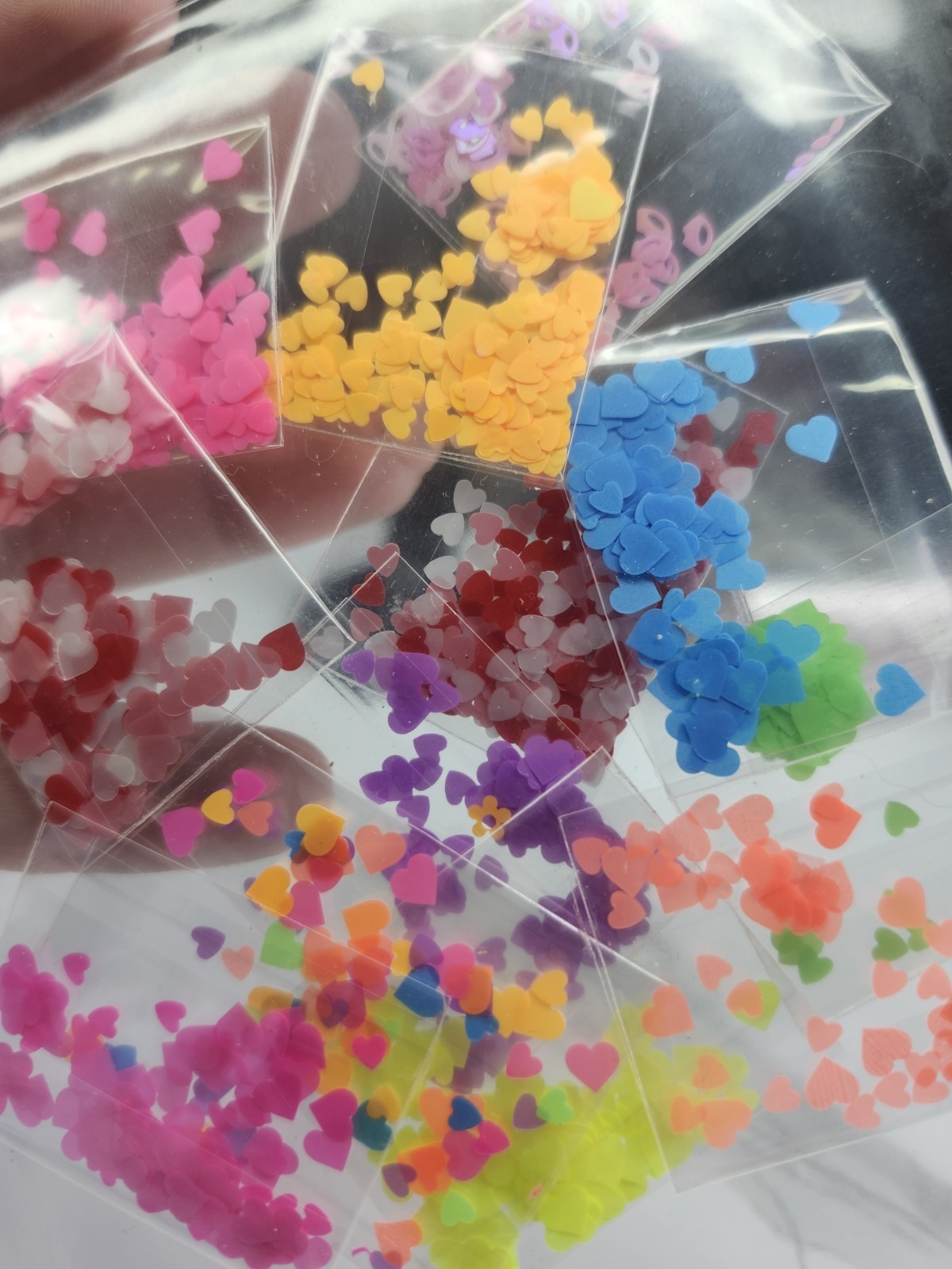 Nail Glitter Sequins Holographic Laser Heart Flakes Nail Art 3D Decor