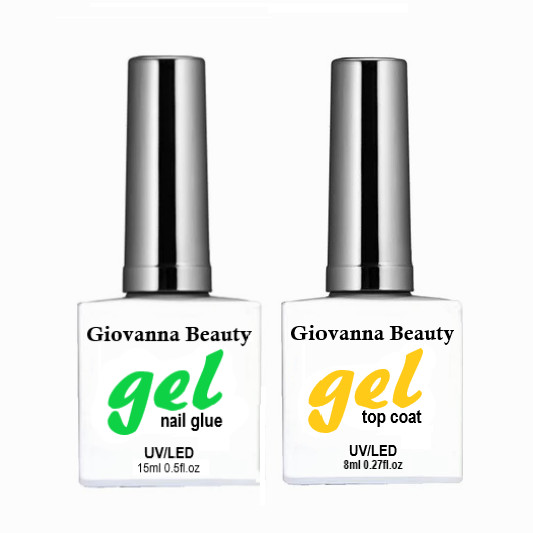 Nail Glue For Nail Tips Gel Polish Soak Off UV & LED Wipe Free Top Coat 15ml ✨✨✨