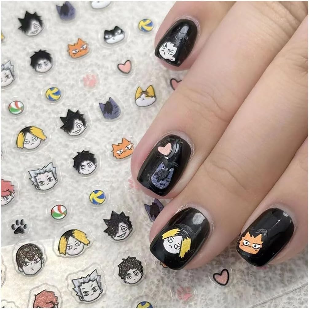 Haikyuu Character Nail Sticker Set