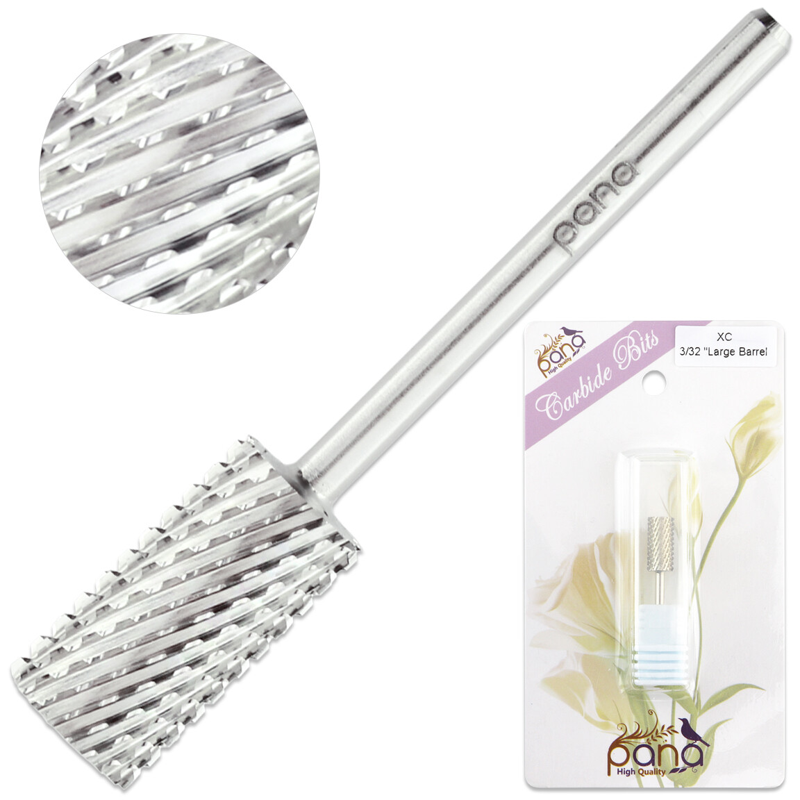 USA High Quality Nail CARBIDE Bit 3/32 Electric DRILL Silver Extra Coarse Large