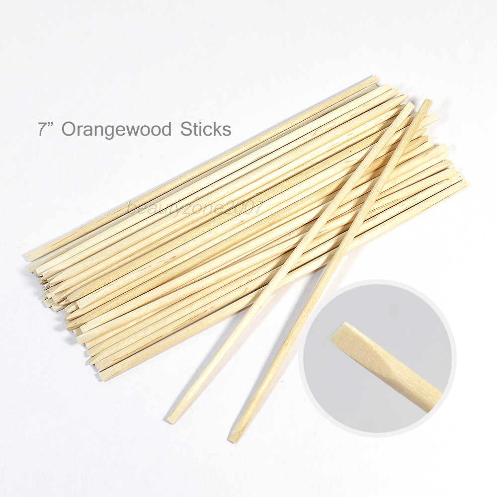 DL-C41 Cuticle Pusher Remover Pedicure Manicure Orange Wood Sticks Tool 144pcs