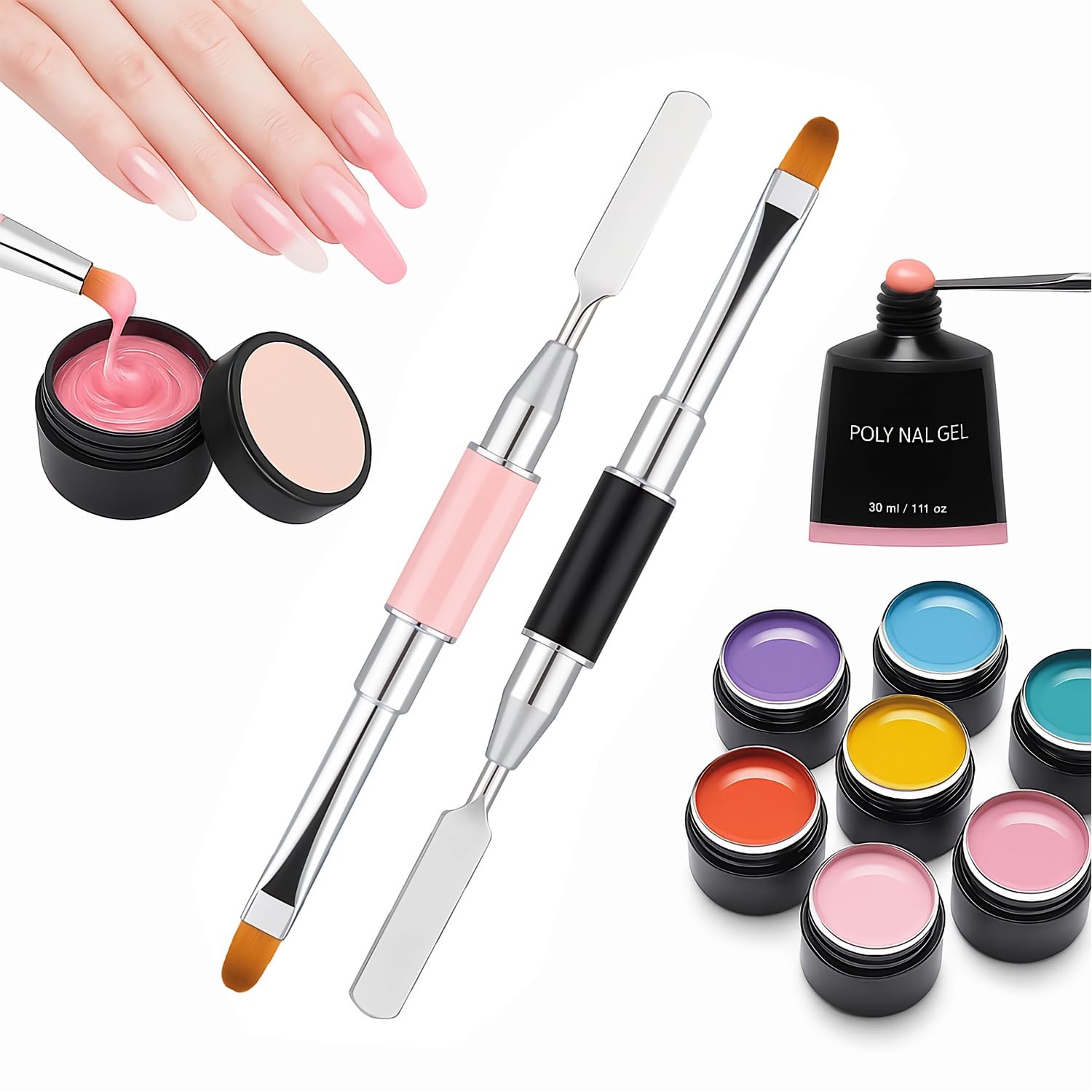 Travel-Friendly Nail Art Brush and Spatula Set – Perfect for Salon & DIY Use
