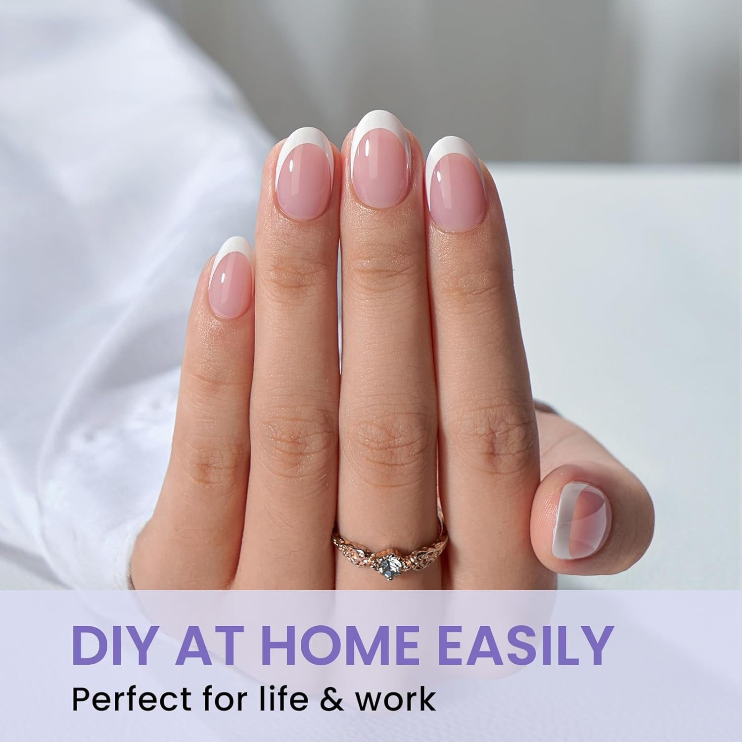 Half Matte Clear Soft Gel Nail Tips, Extra Short Almond, 320 Pcs |